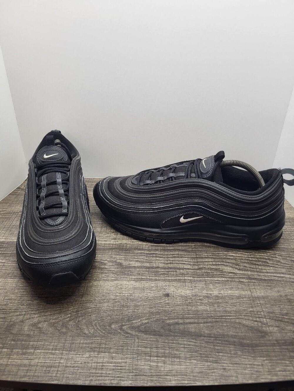 Nike Air Max 97 Black Anthracite Terry Cloth Men's Size 11.5 Athletic Shoes